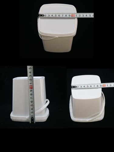 Image of 20 Pack 33oz Square Slime Containers with Lids, 1000ml White Plastic Storage Bucket Container, Slime Storage Case Storage Jars for Food Prep Freezer Kitchen Restaurant Supplies
