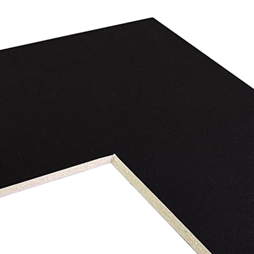 Craig Frames B221 Pre-Cut Mat Board for 12x18 Print, 18x24, Smooth Black