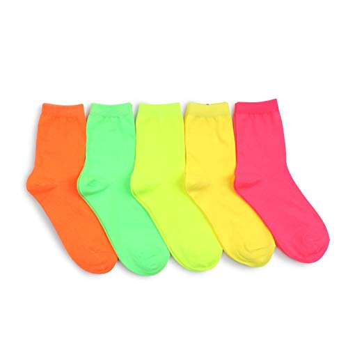 Image of Womens Neon Daily Casual Fashion Socks Colorful Fancy Design