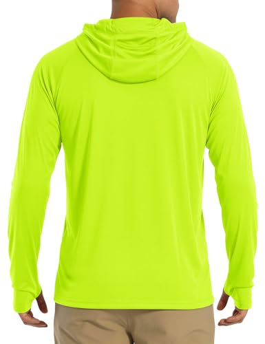 Image of MAGCOMSEN Men's Hooded UPF 50+ Sun Protection T Shirts Long Sleeve Athletic Fishing Shirts Rash Guards