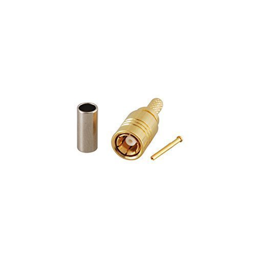 5pcs Rf Electronics Wire Terminal Coaxial Cable Copper Alloy Connector SMB Plug Straight Crimp for Rg174 Rg316 Lmr100 Ships from USA