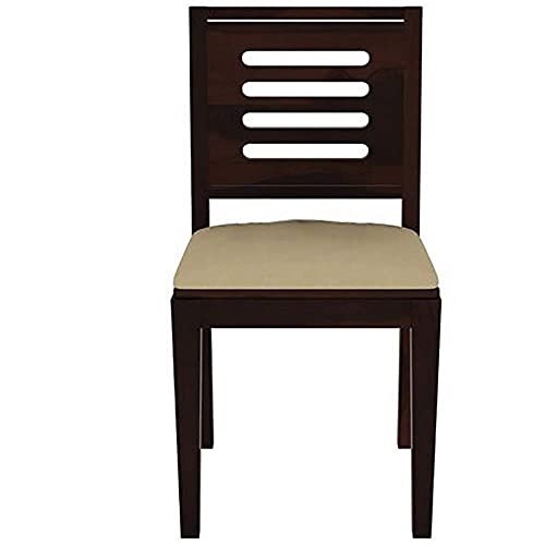 Image of Solid Sheesham Wood 6 Seater Dining Table with 6 Chair for Living Room | Sheesham Wood Dining Set | Hotel Restaurant Dining Set | 6 Seater Dining Set (6 Seater Dining, Walnut)