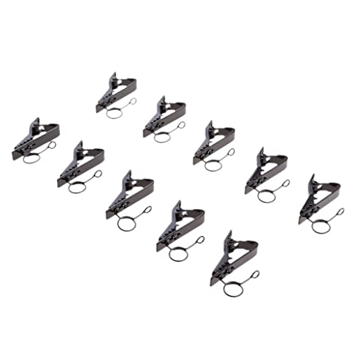 Clips metálicos tipo anillo de 9 mm para evitar caídas de micrófonos de solapa 7