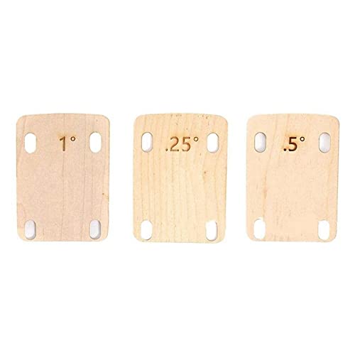 Sitrzuiget 3Pcs Adjusting Shim At the Bottom of the Neck Bolt-on Neck Plate for Guitar and Bass Repair 0.25°, 0.5°