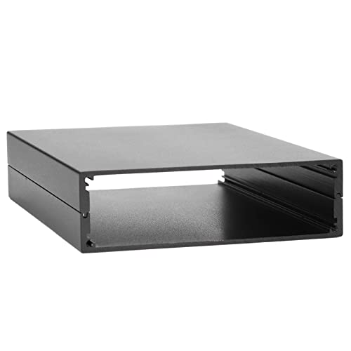 Aluminium Gehäuse Elektronik, Metallgehäuse Leergehäuse - Schwarz, 4,72 x 4,33 x 2,28 cm (LWH)