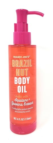 Trader Joe’s Brazil Nut Body Oil, Limited Edition 4 fl oz/118 ml Glass Bottle (Pack of 1)