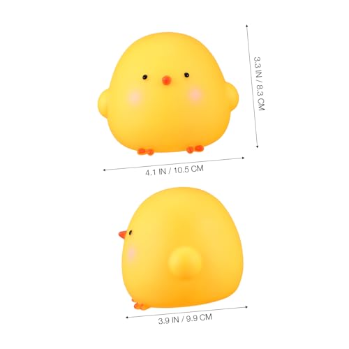 Lámpara de mesa pollo amarillo de vinilo para decoración miniatura 6