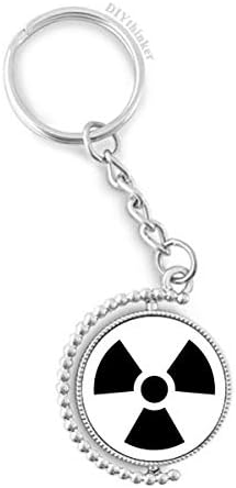 DIYthinker Dangerous Chemical Toxic Radiation Pattern Rotatable Keyholder Ring Disc Accessories Chain Clip image 2