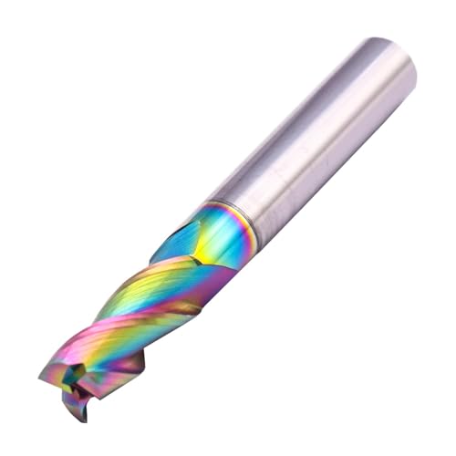 Image of 5 /16 inch 3 Flute Solid Carbide Square End Mill for Aluminum, DLC Coated | 37 Helix, 5 /16 inch Cutting Dia, 5 /16 inch Shank Dia, 13 /16 inch LOC, 2-1 /2 inch OAL, for Milling Aluminum and Copper
