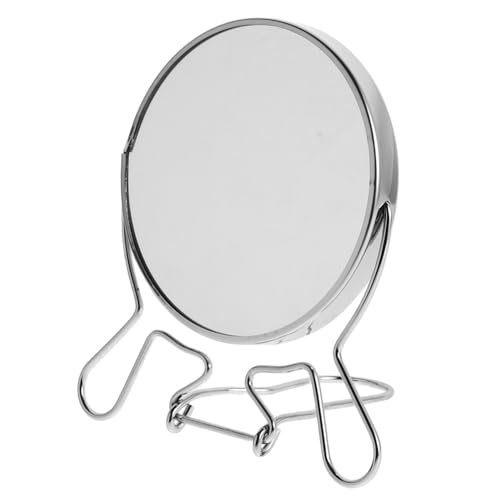 Espejo de maquillaje de mesa doble cara giratorio portátil