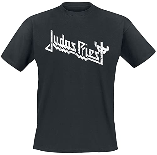 Judas Priest Logo Hombre Camiseta Negro XL 100% algodón Vorne Bedruckt Regular