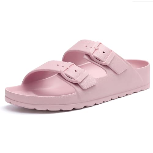 Image of KIDMI Medium Arch Support EVA Beach Sandals for Women | Women's Adjustable Buckle Straps Waterproof Pool Sandals, Comfortable Slip on Summer Slides for home and Casual Walks