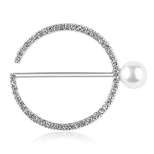 Broches de Perlas para Mujer, Sujetador para Bufandas, Hebilla para Bufanda de Seda, Broche, joyería de Boda, Accesorios clásicos para Mujer