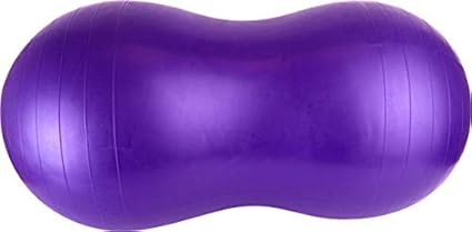 FITGURU Anti-Burst Peanut Ball with Foot Pump, Multicolor Shaped Swiss Stability Yoga Exercise Balance Ball for Kids, Labor Birthing, Physical Therapy Fitness,Gym Workout Exercise Ball 40x80 cm (FBA)