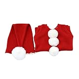Wsdsgz 2PCS Säugling Fotografie Weihnachten Kostüm Overall Set Fotostudio Zubehör Baby...