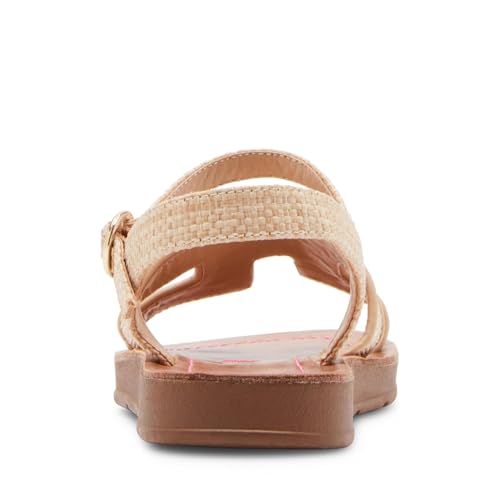 Girls Harrlow Flat Sandal, Raffia, 5 Big Kid4