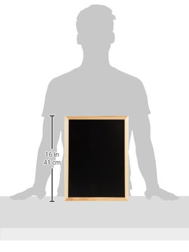 Lavagna Nera 30x40 Cm Con Cornice Legno - Per Scrivere Con Gessi, Ideale Per Casa E Ufficio - Foto 5