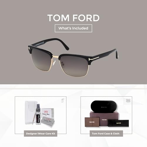 Tom Ford FT0367 River Square Sunglasses for Men +BUNDLE with ACCESSORY EYEWEAR KIT2