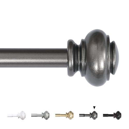 H.VERSAILTEX Curtain Rods for Windows 16.2 to 28.2 Inches 3/4 inch Diameter Adjustable Decorative...