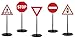 MMP Living Road Signs - Set of 5: Stop, Yield, Crosswalk, Construction, Bicycle, Over 2 feet Tall