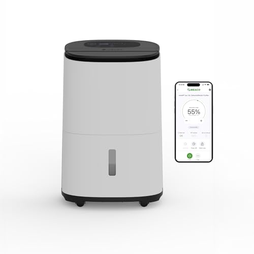 Meaco MeacoDry Arete® Two 10L Dehumidifier & HEPA H13 Air Purifier, Wi-Fi Meaco App, Smart humidity mode, Laundry mode, Low Energy, Low Noise, removes moisture in homes and flats, 5x year warranty