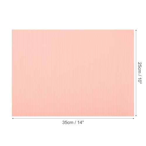 Image of uxcell 10pcs Corrugated Cardboard Paper Sheets,Light Pink,14 inch x 10inch,for Craft and DIY Projects