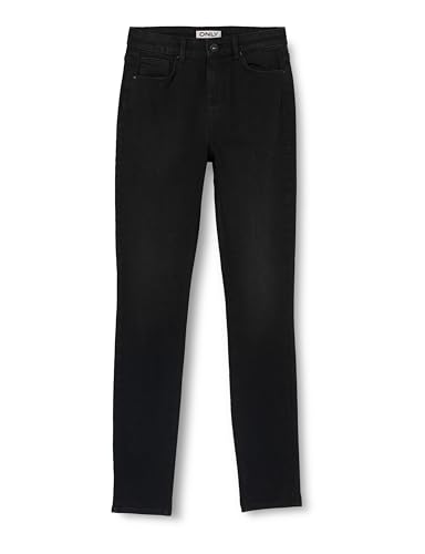 Jeans skinny noir ONLY Onldruna Hw Pimbox femme taille haute denim stretch