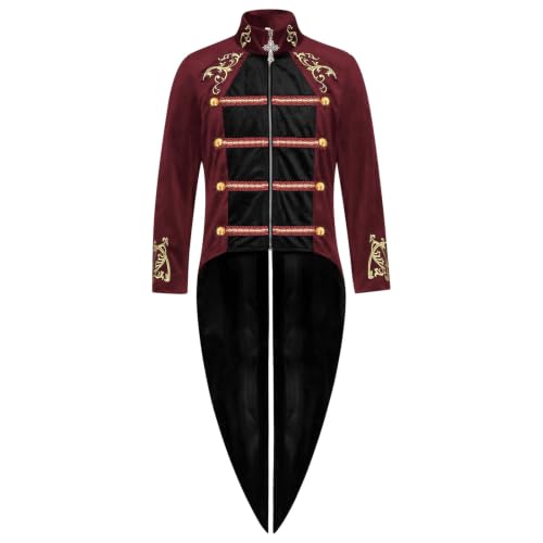 Chaqueta steampunk para hombre abrigo gótico victoriano medieval 4