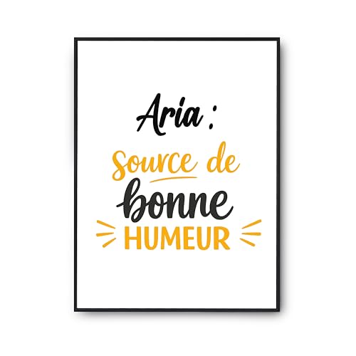 Affiche Aria source de bonne humeur pour décorer votre salon avec humour