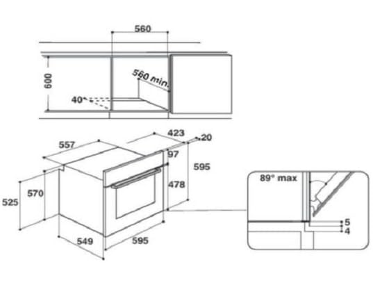 INDESIT Four encastrable catalyse IFW6540CIX, 71 litres, 8 modes de cuisson