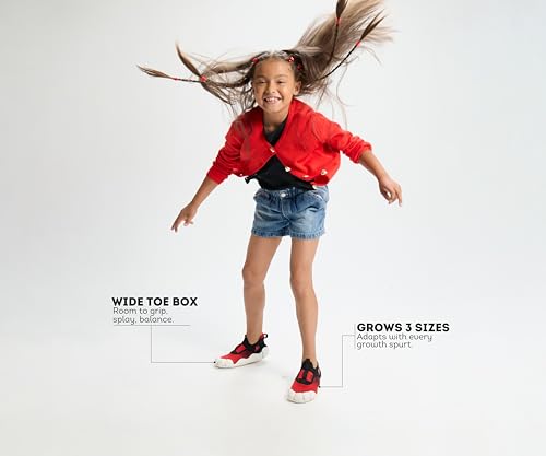 Image of ARETTO Expanding Red Kids Shoes for Growing Feet - Boys & Girls Footwear, Baby Girl Shoes, Sneakers for Boys, Baby Shoes & Comfortable Shoes for Kids | Age 1-9 Years