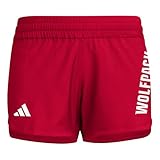 adidas Women's D4T Woven North Carolina State University Training Shorts, Team Power Red/White/North Carolina State University, Small/3