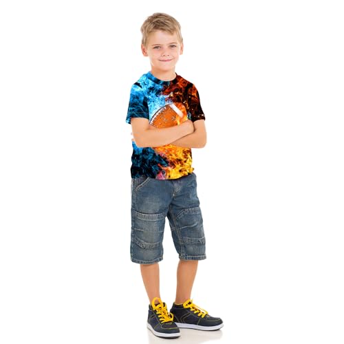 Tiannee Kids Unisex T-Shirt – Lightweight Crew Neck Short Sleeve Tee for Boys & Girls, Cool Summer Shirt for Ages 6-162