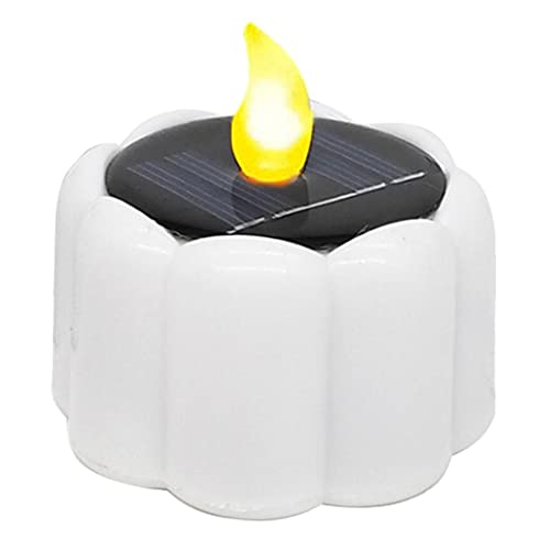Pompoen Light LED Battery Tea Lights Flameless Halloween Pumpkin Candles White Warm & Romantic - Image 6