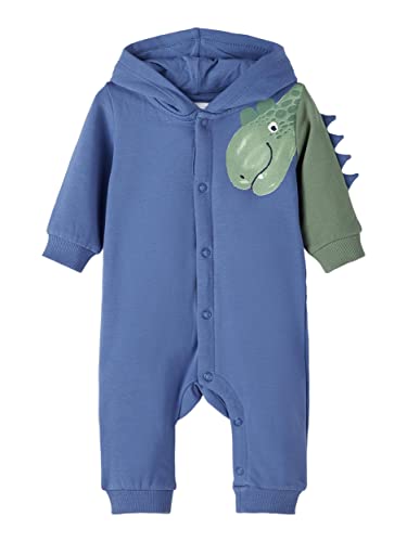 NAME IT Baby Boys NBMTAS LS SWE Suit Box BRU Overall, Bijou Blue, 68