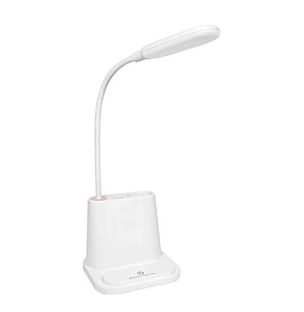 Lampara Escritorio Para Oficina Lámpara LED De Escritorio Recargable Por USB, Mesa Con Ajuste Atenuación Táctil Para Lectura, Estudio, Cabecera, Dormitorio, Sala Estar Moderno Flexo Escritorio(White)