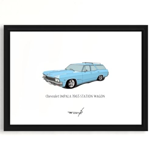 |X^[ re[WJ[|bvA[g A A4z V{[ECp 1965 S pTCY297mm×210mm t[ Chevrolet IMPALA 1965 WAGON BLUE