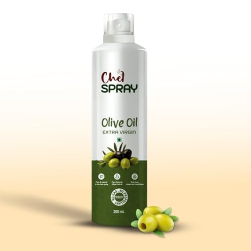 Image of ChefSPRAY Extra Virgin Olive Oil Spray for Air Fryer & Grilling (200ml) - Zero Gas, Ideal for Macro Control & Clean Eating Meals (Pack of 1)