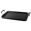 Vayepro Stove Top Flat Griddle,2 Burner Griddle Grill Pan for Glass Stove Top Grill,Aluminum Pancake Griddle,Non-Stick Top Double Burner Griddle for Gas Grill, Camping/Indoor
