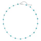 Western Jewelry Turquoise Necklaces for Women Siver Beaded Choker Boho Necklace Handmade Beach Summer Everyday Gifts for Her