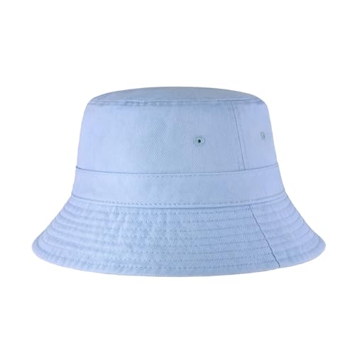 Image of Hot Summer Bucket Hat Trendy Cotton Sun Cap for Beach Golf Fishing | Breathable cotton, fun outdoor vacation style, packable boonie design for men and women
