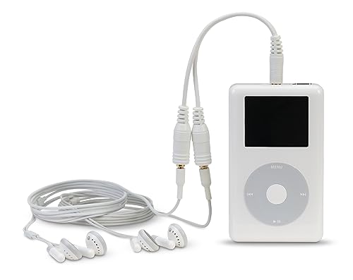 Belkin AUX Audio Cable Splitter, 3.5mm, White | Splits one audio source to two headphones, compatible with phones, tablets, laptops, and MP3 players - image 2
