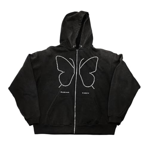 Image of Mariah Carey Official Merch Here for It All Butterfly Gem Zip Hoodie