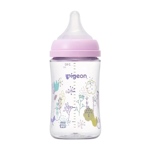 Pigeon T-Ester Breastfeeding Bottle Plastic Flower Garden 8.5 fl oz (240 ml)