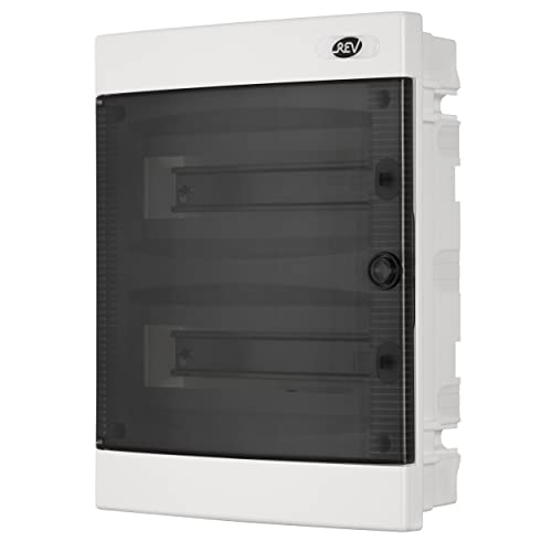 REV Ritter 0515505555 - Distributore ad incasso con porta trasparente, a 2 file, colore: trasparente/bianco