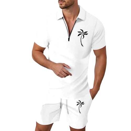 Chemise de plage homme haut de gamme en pur coton avec short assorti