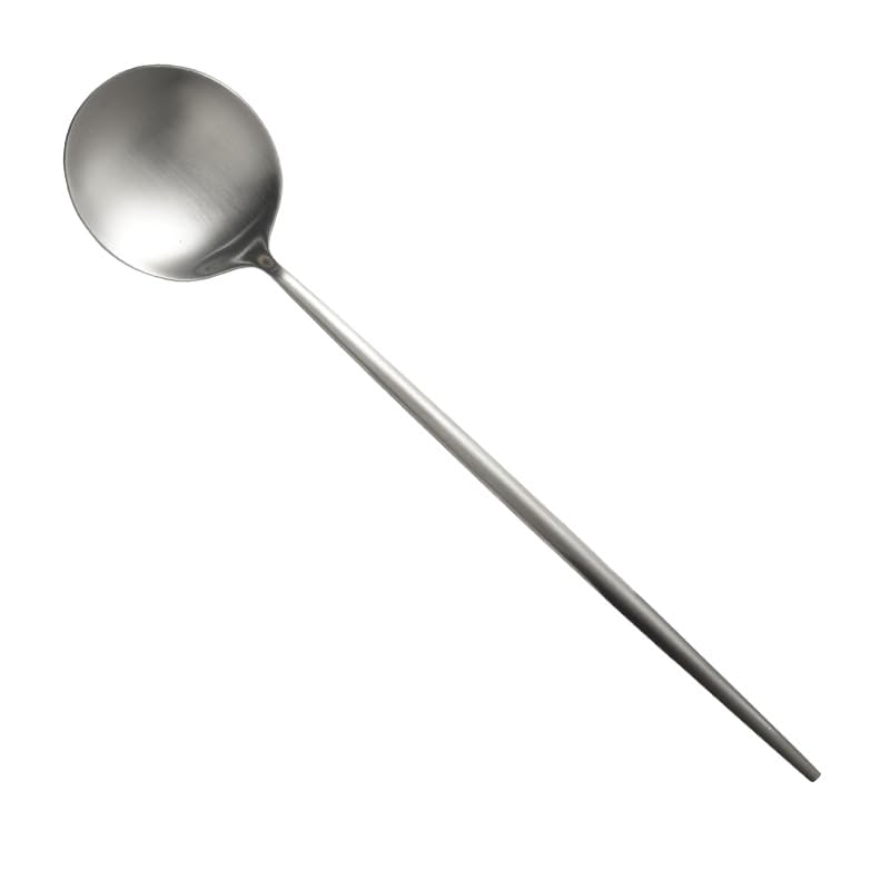 Juego de Cubiertos de Plata, 1/4/6/8/10/12 Piezas, Acero Inoxidable 304, Cuchara para Uso doméstico, Restaurante, Cuchara de Servicio, Cuchara para Pescado, Cuchara para