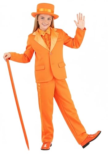 Disfraz Completo de Tuxedo Naranja para Niños miniatura 3
