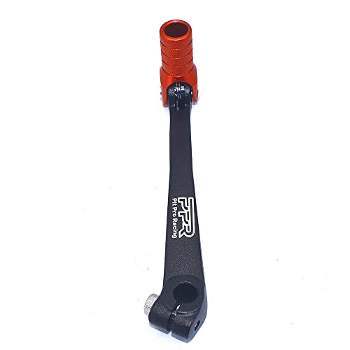 Image of CNC Aluminum Gear Shifter Lever, Foldable Gear Shift Lever Fit for 50cc 110cc 250cc CRF50 XR50 XR CRF Dirt Pit Monkey Bike Motorcycle ATV Quad Accessory (Black&Orange)