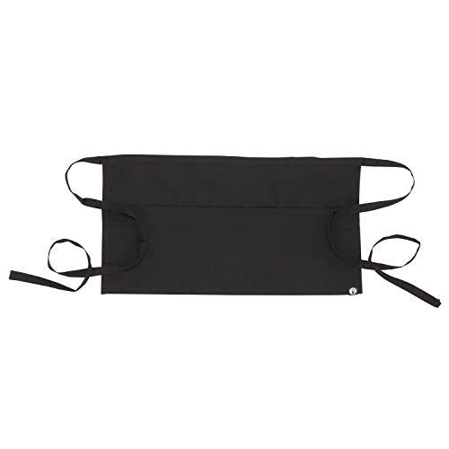 Chef Works Unisex Waitress Apron, Black, One Size